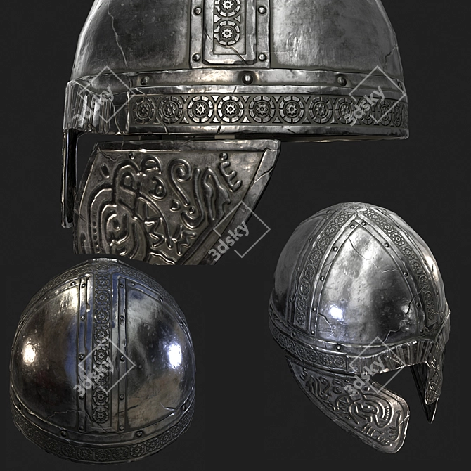 Nordic Warrior Helmet Model Kit 3D model image 7