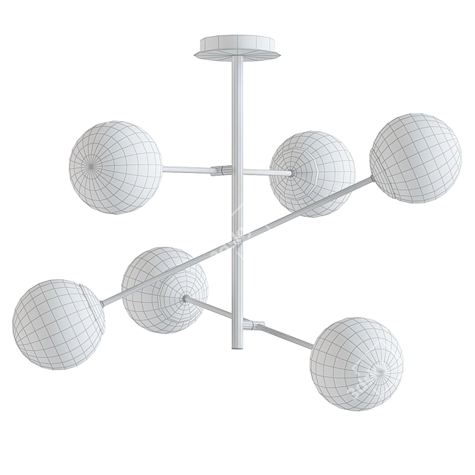 Imperium Loft Chandelier Spherical Shades 3D model image 2