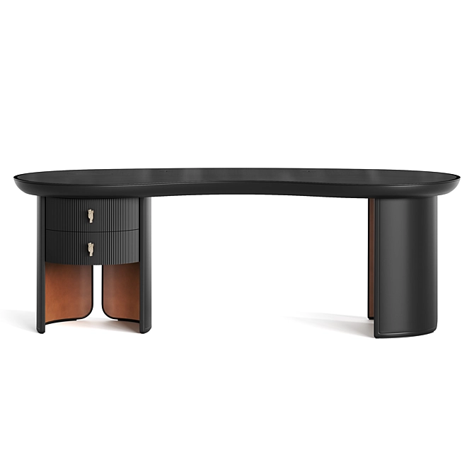 Elegant Petal Writing Desk 3D model image 1