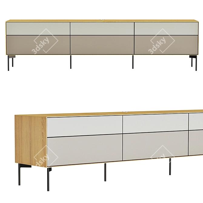 Modern TV Stand Borge 3D model image 3