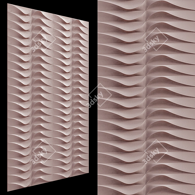 Modern 3D Wall Tile Polska 3D model image 2