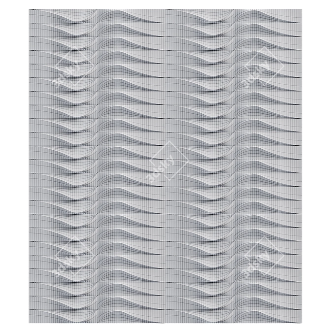 Modern 3D Wall Tile Polska 3D model image 4