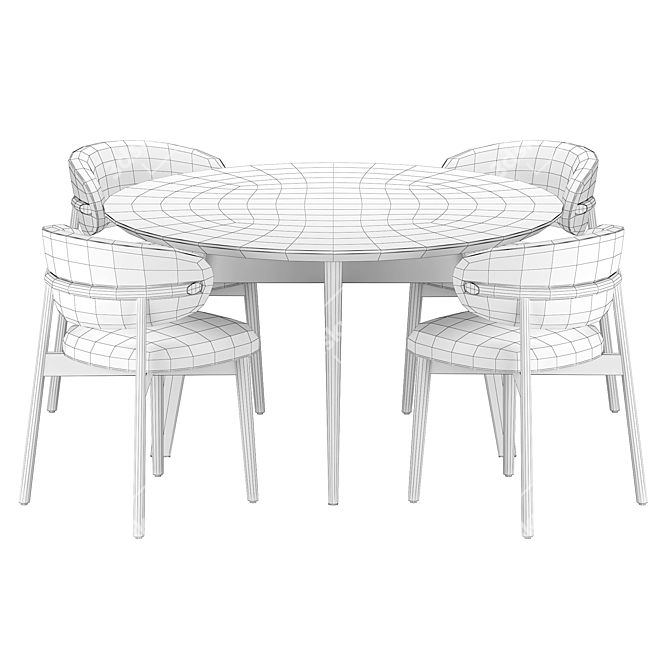 Modern Designer Oleandro Chair Table 3D model image 2