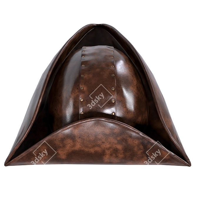 High-Quality Leather Pirate Hat 3D model image 3