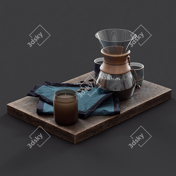 Chemex Glass Coffee Maker 3D model image 3