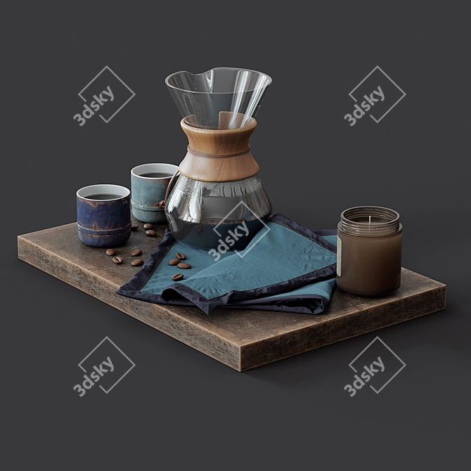 Chemex Glass Coffee Maker 3D model image 4