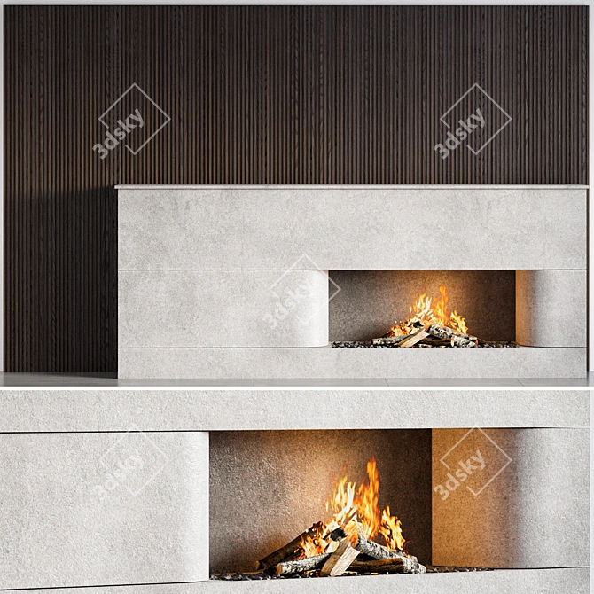 High-Quality Fireplace Model for V-Ray & Corona 3D model image 1