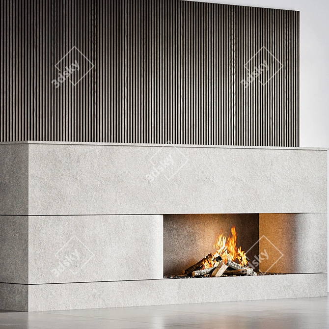 High-Quality Fireplace Model for V-Ray & Corona 3D model image 2