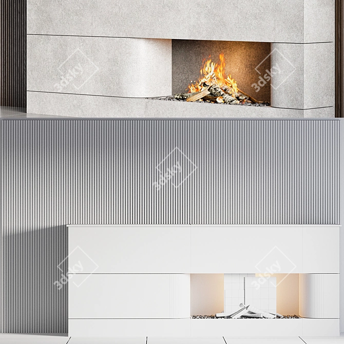 High-Quality Fireplace Model for V-Ray & Corona 3D model image 4