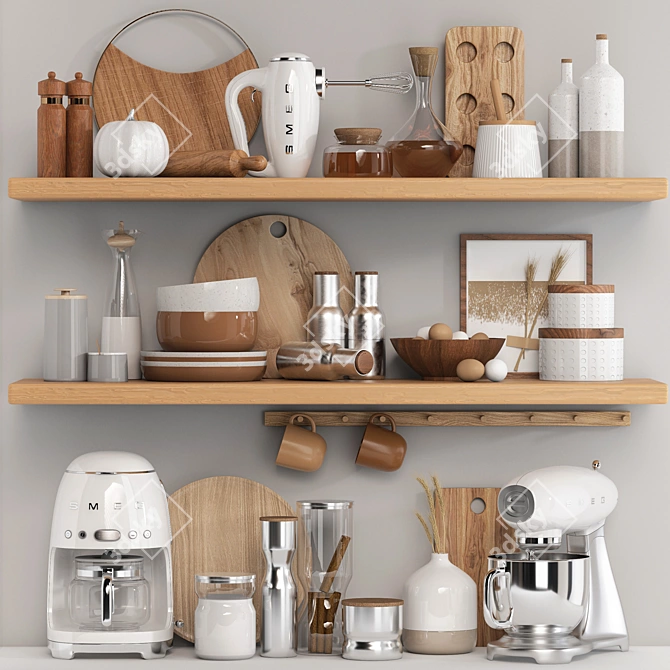 Kitchen Accessories 3D Model Set 3D model image 1