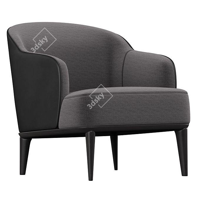 Modern Minimalist Leslie Armchairs 3D model image 1