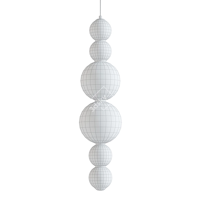 Pearls Suspension Pendant Lamp 3D model image 2