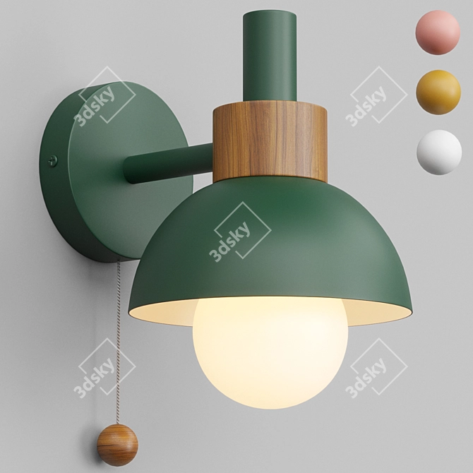 Scandinavian Style Fanta Wall Lamp 3D model image 1