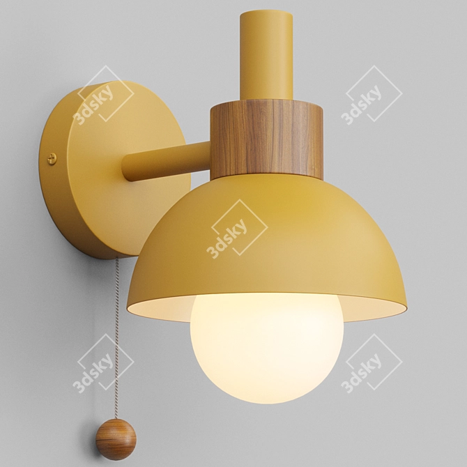 Scandinavian Style Fanta Wall Lamp 3D model image 4