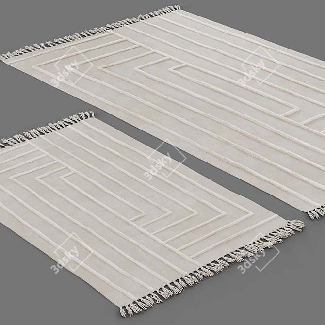 Urban Outfitters Leonie Geo Rug 3D model image 2