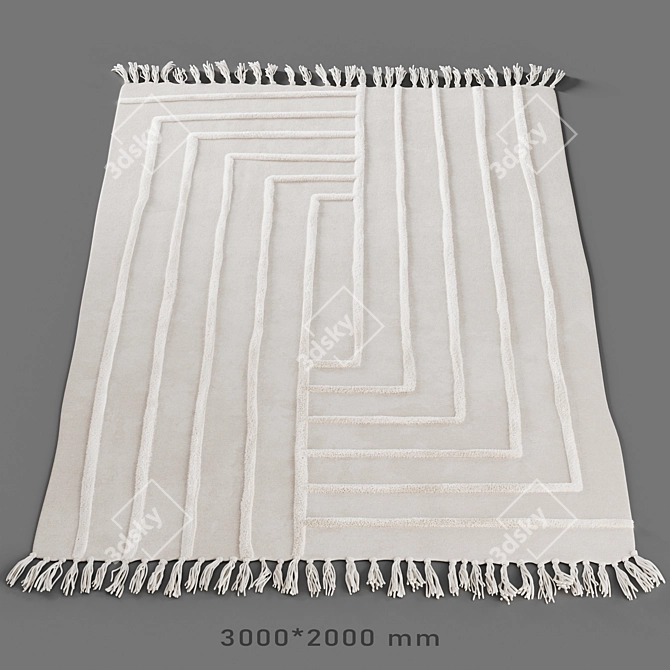 Urban Outfitters Leonie Geo Rug 3D model image 4