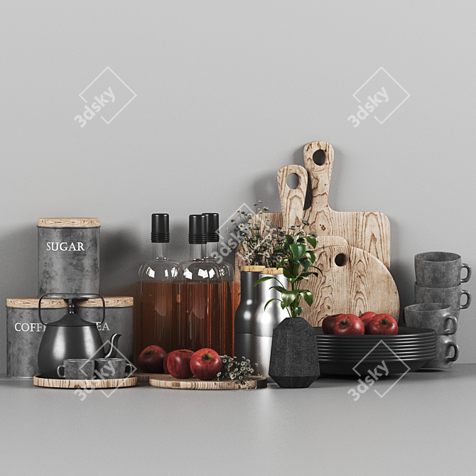 Heavy-Duty Kitchen Tool Set 3D model image 4