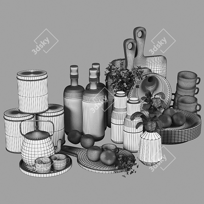 Heavy-Duty Kitchen Tool Set 3D model image 5