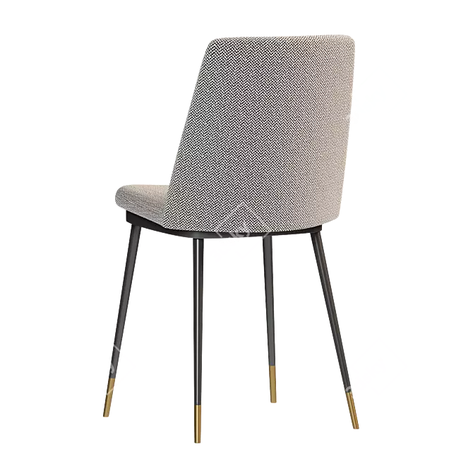 Elegant Melissa Velvet Chair 3D model image 3