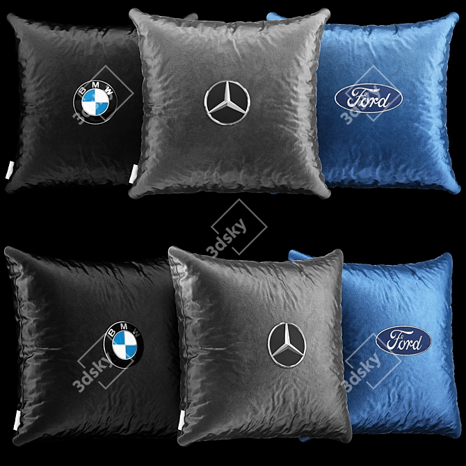 Elegant Vray Decor Pillows 3D 3D model image 2