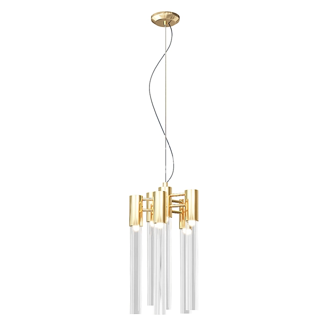 Luxury Gold Burj Chandelier Pendant 3D model image 3