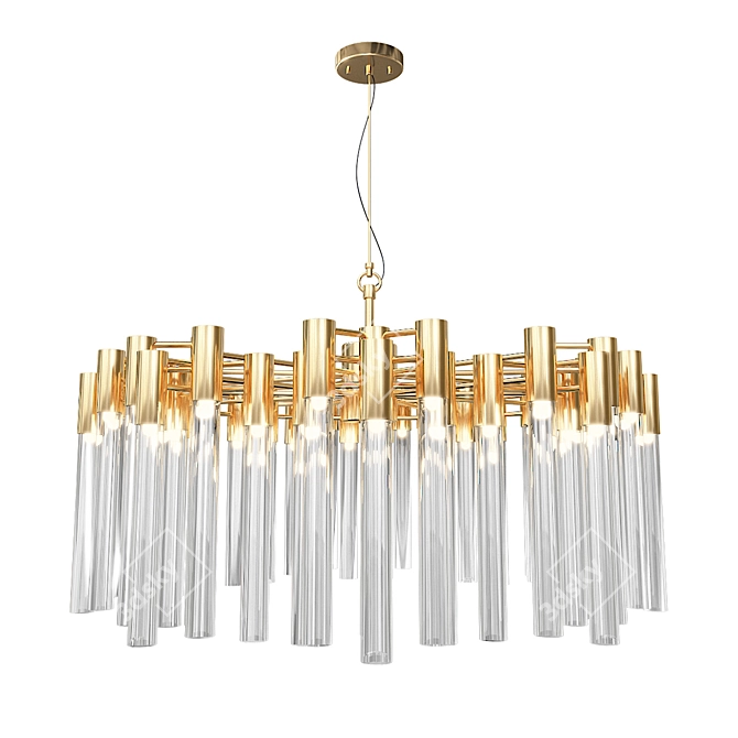 Elegant Burj Khalifa Inspired Chandelier 3D model image 1