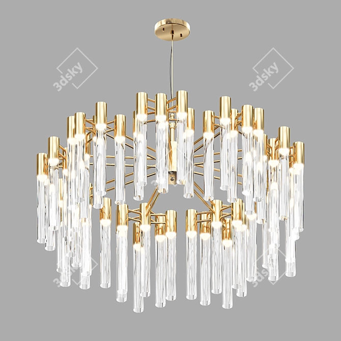 Elegant Burj Khalifa Inspired Chandelier 3D model image 2