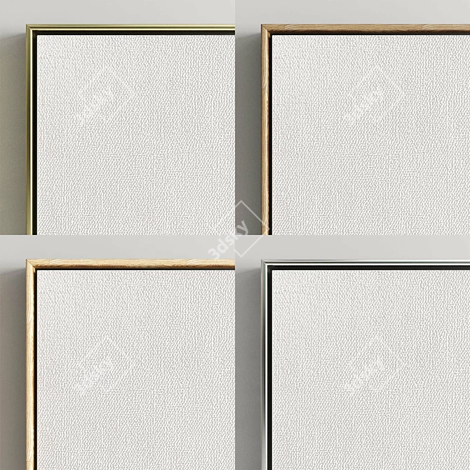 Dual Photo Frame Set with Various Textures 3D model image 7