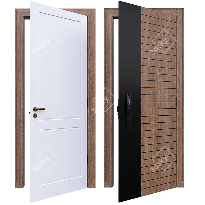 Premium Door Hardware Collection 3D model image 4