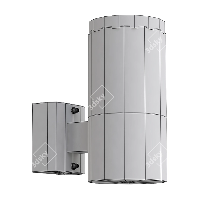 Sleek Outdoor Wall Light Design 3D model image 2