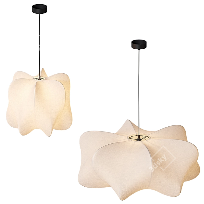 Elegant Cirrus Pendant Light Fixture 3D model image 3