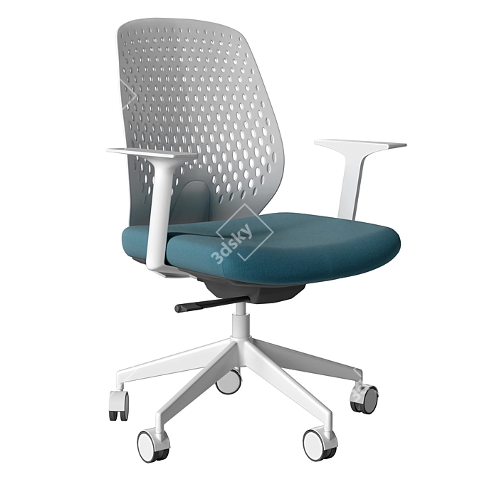 Key Smart Poly Armchair - Ergonomic Office Chair 3D model image 1