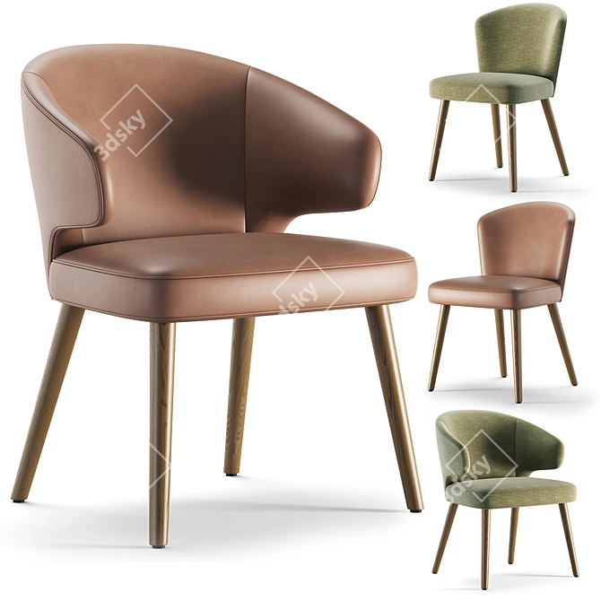 Modern Minotti Armchair 3D Model 3D model image 1