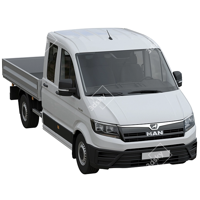 MAN TGE 3.140 Double Cab 3D model image 2