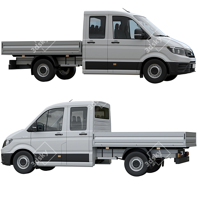 MAN TGE 3.140 Double Cab 3D model image 4