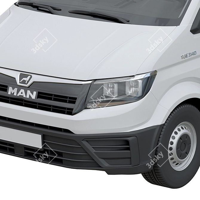 MAN TGE 3.140 Double Cab 3D model image 7