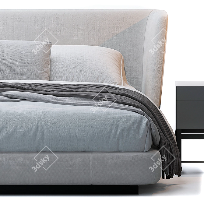 Elegant Creed Bed by Minotti 3D model image 3