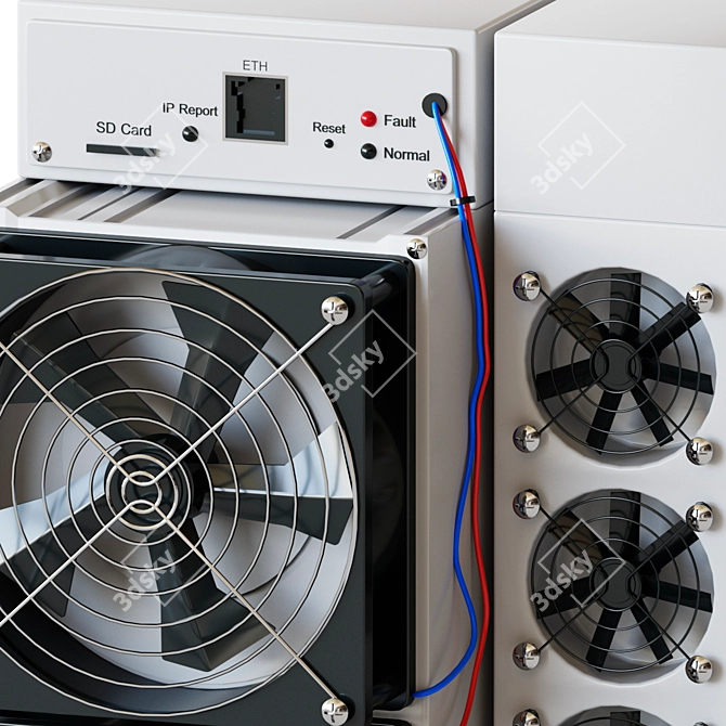 Top-tier AntMiner S19 Pro 3D model image 2