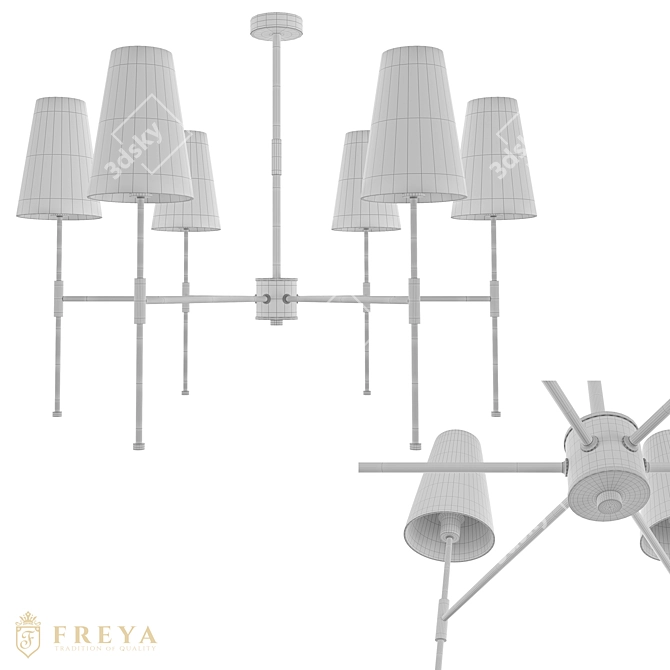 Modern Tida Series Chandelier 3D model image 3