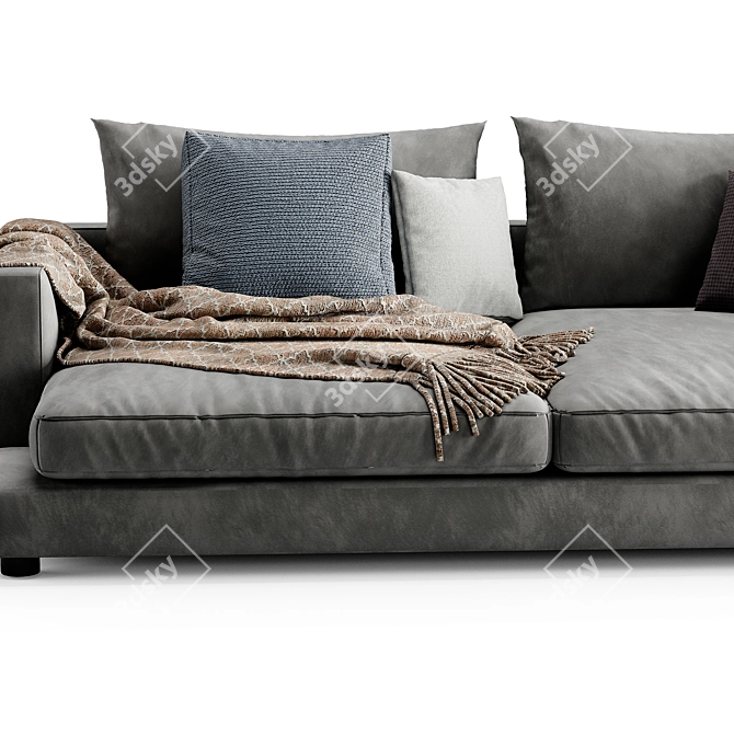 Modern Flexform Long Island Sofa 3D model image 2