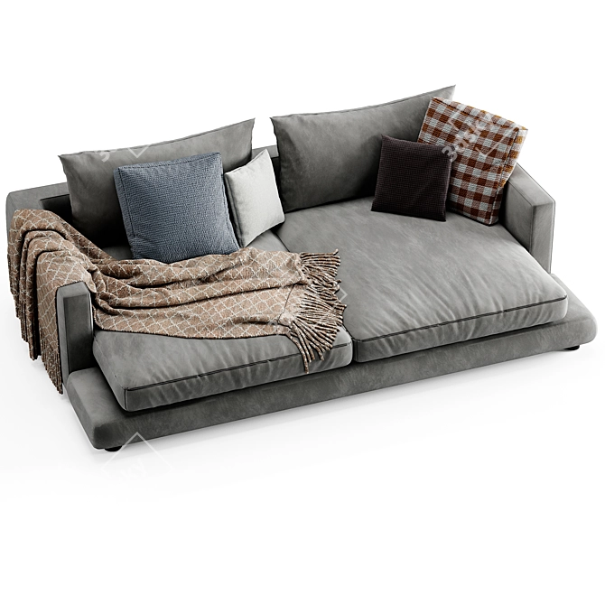 Modern Flexform Long Island Sofa 3D model image 3