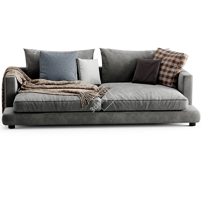 Modern Flexform Long Island Sofa 3D model image 4