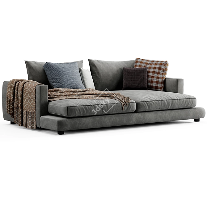 Modern Flexform Long Island Sofa 3D model image 5