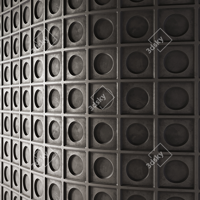 Seamless 3D Wall Covering Material 3D model image 2