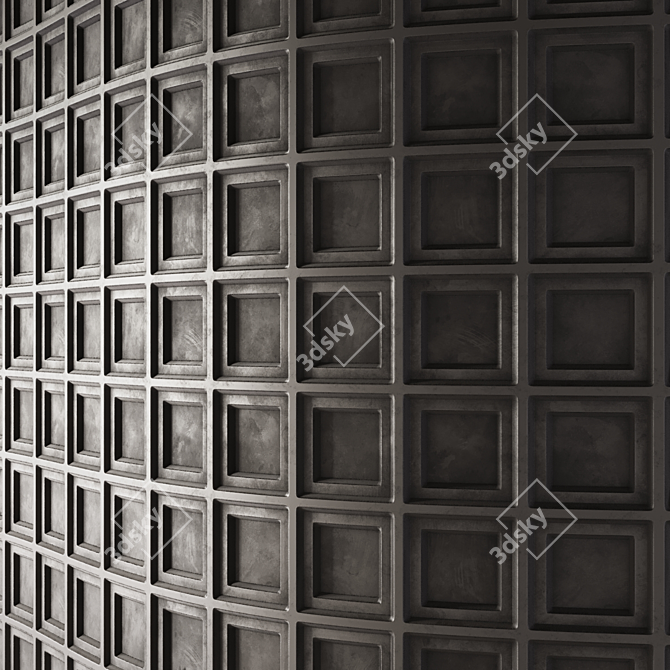 Seamless 3D Wall Covering Material 3D model image 3