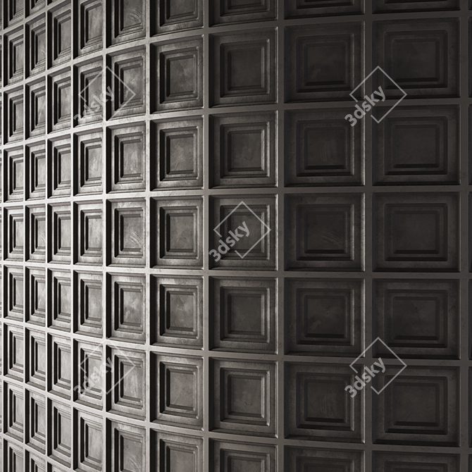 Seamless 3D Wall Covering Material 3D model image 4