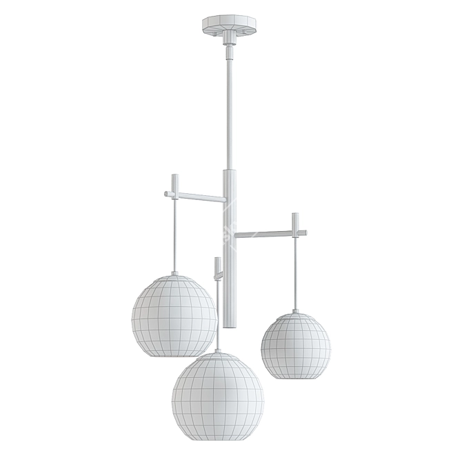 Modern Minimalist Multi-Light Pendant 3D model image 2