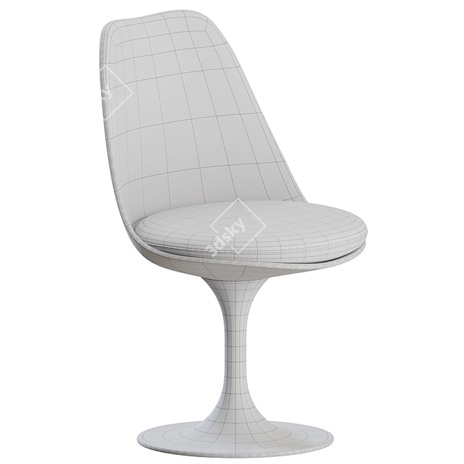 Sleek Tulip Dining Chair Set 3D model image 5