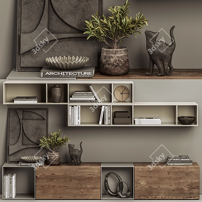 Modern BoConcept Lugano Wall Unit 3D model image 2