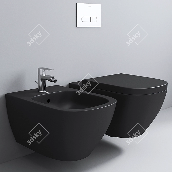  D.2 Rimless Wall Mounted Toilet 3D model image 2